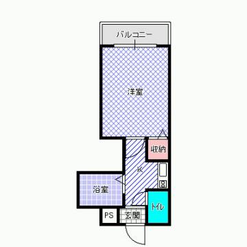 橋本マンション(1K/4階)の間取り写真
