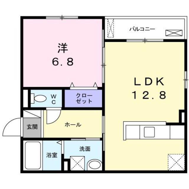 エスポワール(1LDK/2階)の間取り写真