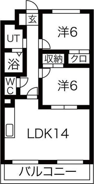 名鉄河和線 知多武豊駅 徒歩21分 3階建 築25年(2LDK/2階)の間取り写真