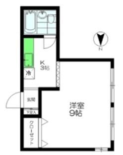 佐々木ビル(1K/2階)の間取り写真