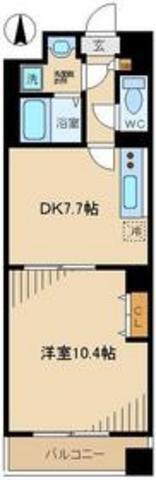 ラヴィン(1DK/5階)の間取り写真