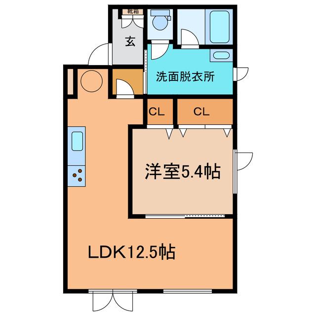 エクセレントステージII(1LDK/2階)の間取り写真