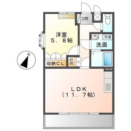 グレイシャスI(1LDK/2階)の間取り写真