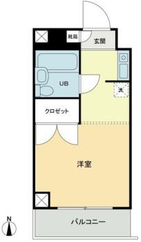 和光ハイツ(ワンルーム/2階)の間取り写真