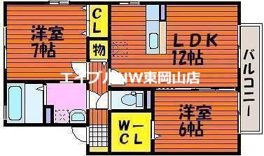 セジュール アサヒガワ(2LDK/1階)の間取り写真