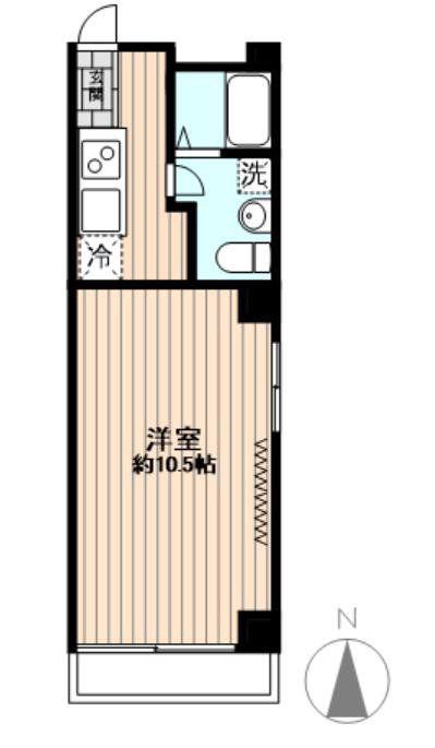 サントル代田(1K/3階)の間取り写真