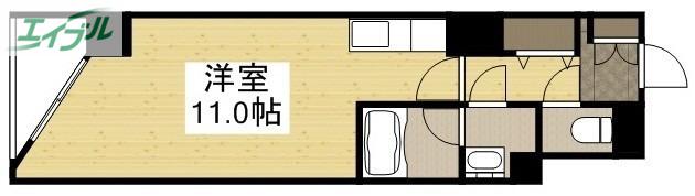 HIGHS TOP表町(ワンルーム/5階)の間取り写真