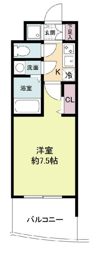 セレニテ日本橋プリエ(1K/15階)の間取り写真