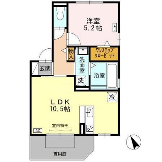 ドリームハイツ(1LDK/1階)の間取り写真