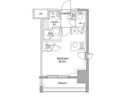 ザ・パークハビオ明大前(ワンルーム/3階)の間取り写真