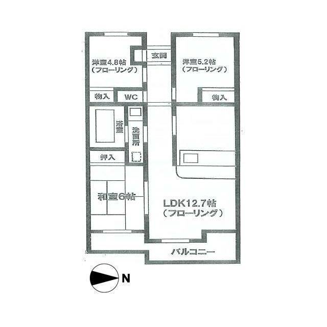 パークイースト(3LDK/5階)の間取り写真