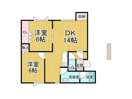 ホワイトステージ(2LDK/2階)の間取り写真