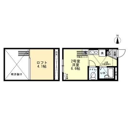サンライズ日ノ出(ワンルーム/2階)の間取り写真