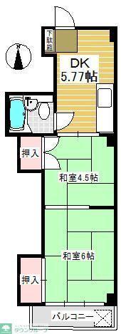 パークスクエア(2DK/3階)の間取り写真