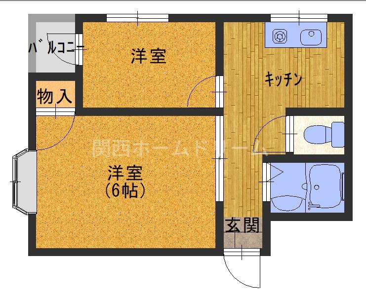 アクティオ大宮(2K/3階)の間取り写真