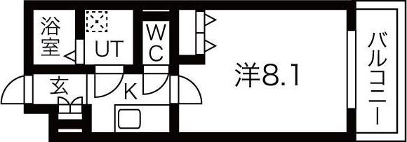 MV.FM大阪放出II(1K/5階)の間取り写真
