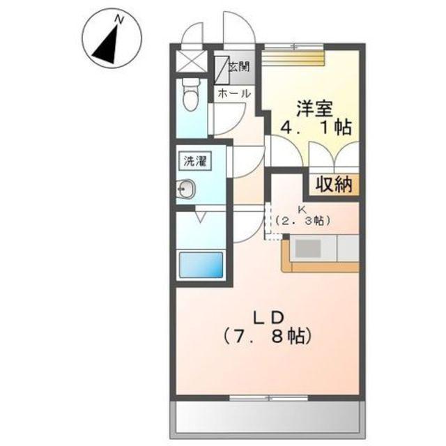 GRACE II(1LDK/2階)の間取り写真