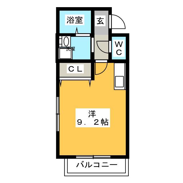 シャンノール(ワンルーム/1階)の間取り写真