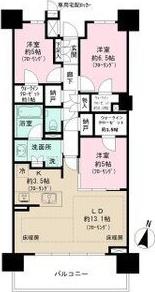 パークホームズ刈谷アネシア(3LDK/5階)の間取り写真
