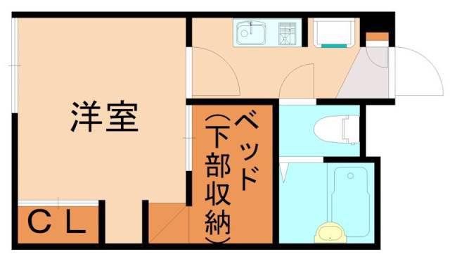 レオパレスレイクヒル(1K/1階)の間取り写真