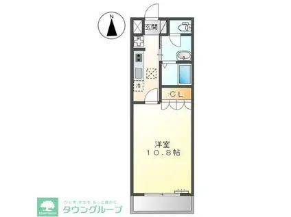 IVY COURT(1K/1階)の間取り写真