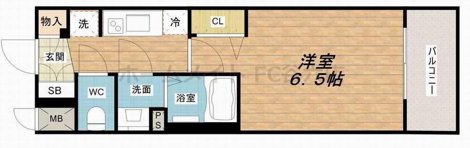 プレサンス OSAKA DOMECITYスクエア(1K/8階)の間取り写真