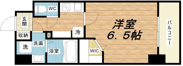 LA DOUCEUR谷町(1K/7階)の間取り写真