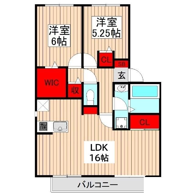 コートエスペランサー(2LDK/1階)の間取り写真