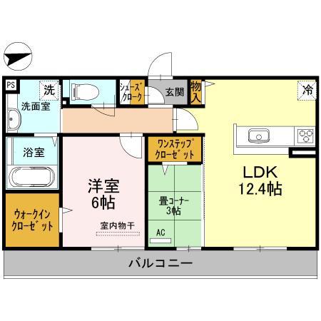 ムーラン ア ヴァン C棟(2LDK/3階)の間取り写真