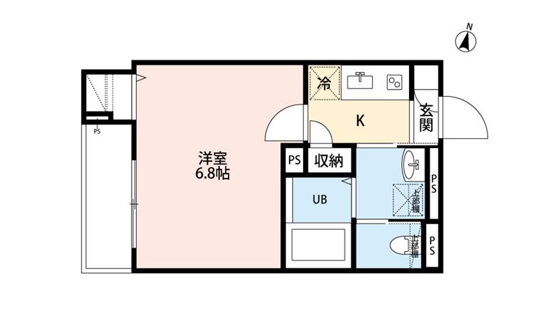 ROBOT HOME 西都賀II(1LDK/3階)の間取り写真