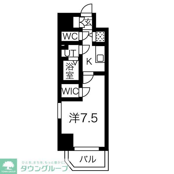 エスリード泉プライム(1K/3階)の間取り写真