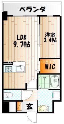 サンフォート小倉(1LDK/5階)の間取り写真