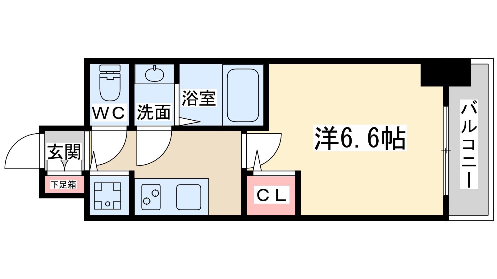 プレサンス梅田北オール(1K/5階)の間取り写真
