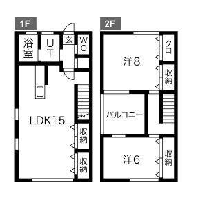メゾン・ド・グランパABC(2LDK/1階)の間取り写真