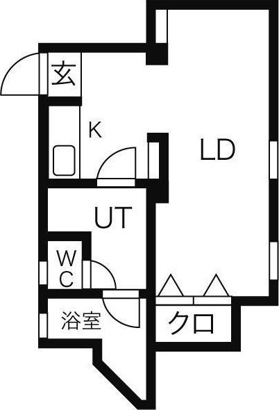 Kスクエア(ワンルーム/4階)の間取り写真