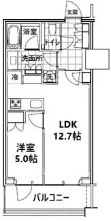 三田ガーデンヒルズ ノースヒル(1LDK/3階)の間取り写真