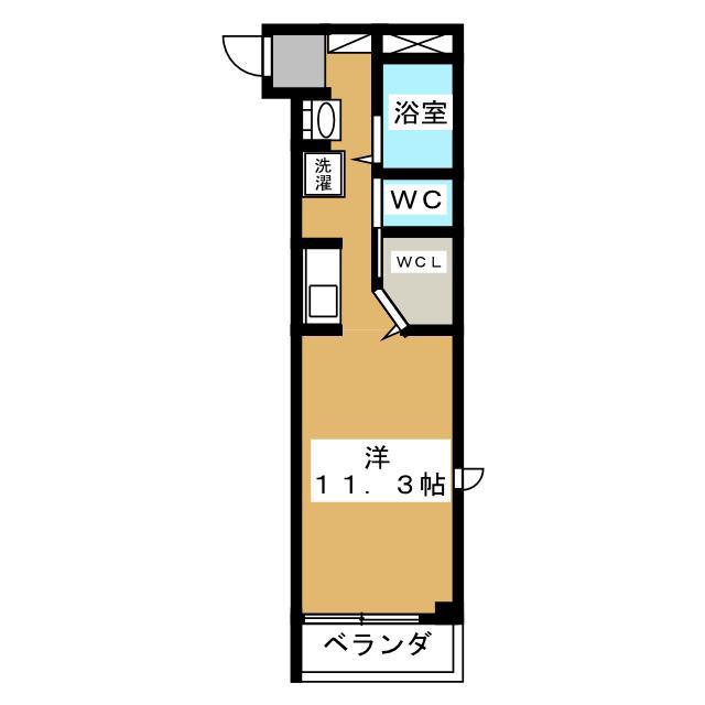 プランドール壱番館(ワンルーム/3階)の間取り写真
