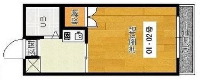 エバンス津島(1K/2階)の間取り写真