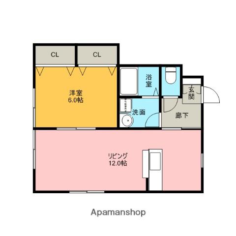 アレグロ(1LDK/1階)の間取り写真