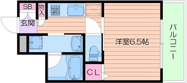 アクアプレイス梅田5(1K/11階)の間取り写真
