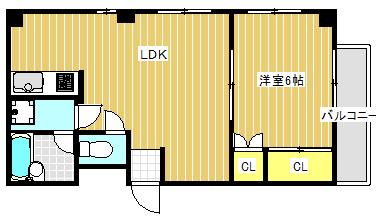 トレシア南大泉(1LDK/1階)の間取り写真