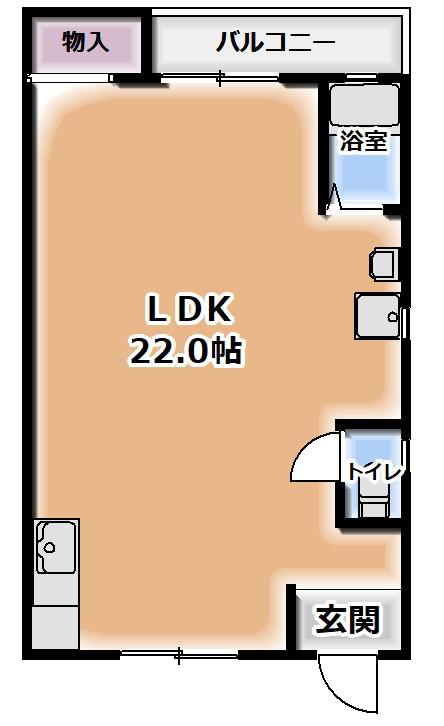 大一新森マンション(ワンルーム/2階)の間取り写真