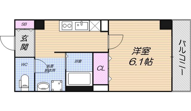 みおつくし杭全(1K/7階)の間取り写真