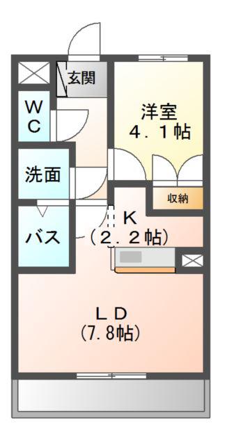 NEMOPHILA(1LDK/1階)の間取り写真