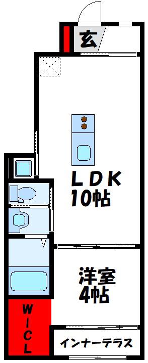 ピースフル・ミチ(1LDK/1階)の間取り写真