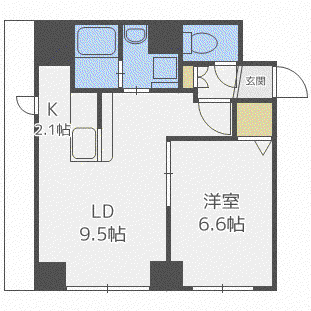 セリオールワン(1LDK/4階)の間取り写真