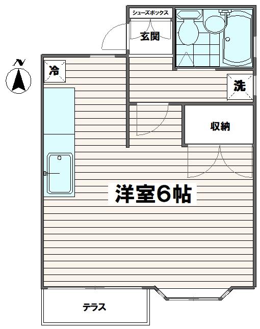 ウィンプラザNK(ワンルーム/3階)の間取り写真