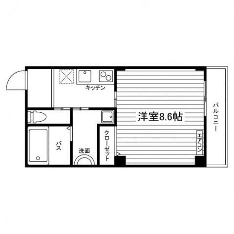 MESA VERDE 藤ノ森(1K/2階)の間取り写真