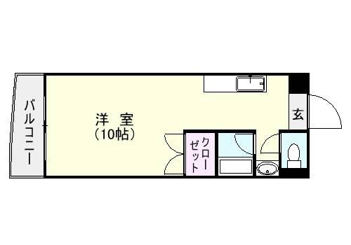 ルネスおごめ(ワンルーム/1階)の間取り写真