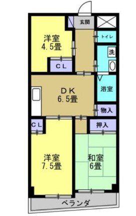 リアライズ葛西駅前(3DK/9階)の間取り写真